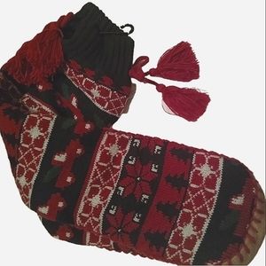 Muk Luks Slipper Socks Black White Red Green Truck Tree Fair Isle  Nordic NWT